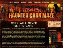 Tablet Screenshot of heapshauntedcornmaze.com
